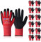 HPHST Arbeitshandschuhe SF001TS Handschuhe Montagehandschuhe für Damen und Herren Gloves Ergonomisches Design Smart Touch Gartenhandschuhe 12 Paar (X-Large, Rot)