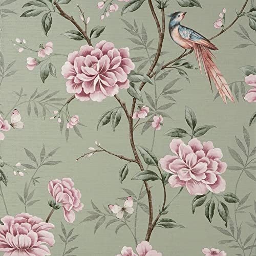 CROWN M1724 UK AKINA Floral SAGE, Green