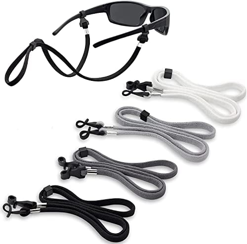NETUME Brillenband für Herren Damen Kinder Sport,4Stück Verstellbar Sportbrillenband/Brillenbänder Schwimmfähig,Stoff Brillenkette/Brillenhalter für Sportbrillen Sonnenbrillen Lesebrillen