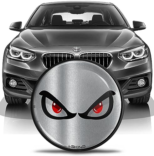 SkinoEu Tuning Emblem für Fronthaube und Kofferraum 82mm Kompatibel mit BMW Emblem 51147057794 Silber EN 8