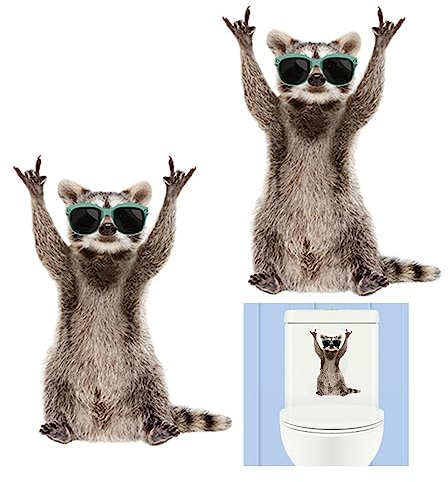 WC Sticker, 2 Pezzi Adesivo Divertente Del Coperchio, Decalcomania Della Toilette, Adesivi Rimovibili Toilette, WC Adesivi Porte, Adesivi WC Autoadesivi Rimovibili, Per Bagno Adesivi Murali WC Decor