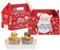 TsunNee Cupcake Box, 50PCS Christmas Cupcake Carrier Cake Box with Insert, Xmas Treat Box Gift Box, Adjustable Cardboard Tray, Ideal for Pastries, Cookies, Biscuits, Dessert, Donut etc.