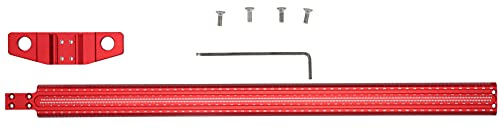 Aluminium T Square Ruler 600mm T-Square for Woodworking Art Framing and Drafting Precision Marking Tool with Removable Scriber Anodised Metal T-Shaped Scale Ruler for Carpentry Red