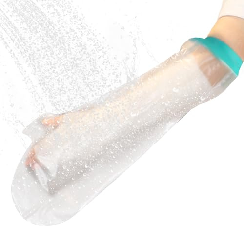 CIVJET Wasserdichte Gipsabdeckungen für Duscharm, extra groß, wasserdicht, Armschutz, Ellenbogenverletzungen, Handgelenk, nach Operationen, wiederverwendbar, elastisch, einfach zu bedienen, schützt