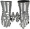 Mittelalterliche Panzerhandschuhe historische Nazgul Armhandschuhe Eisen Stahl Ritter Larp Krieger Gauntlet Wikinger Arm Handschuhe Rollenspiel Kostüm, silber, Einheitsgröße