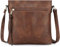 DOB SECHS dobsechs Umhängetasche aus weichem PU-Leder für Damen, Crossbody-Tasche mit mehreren Taschen, verstellbarer Riemen, perfekt für den täglichen Gebrauch, PU A270, braun