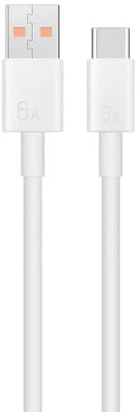 acce2s Câble Original Turbo pour Honor Magic 6 Lite, 6 Pro, Vs, V2, 5 Pro / 90 Smart, 200 Lite, 90... USB vs USB-C SuperCharge 6A (66W) Synchro et Charge 1m
