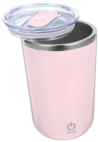 Gatuida Automatischer Rührbecher Kaffeebecher Mixer Espressotassen Rührbecher Wasserbecher Kaffee Rührbecher Magnetisch Selbstrührender Becher Rosa Zum Drehen Elektrischer