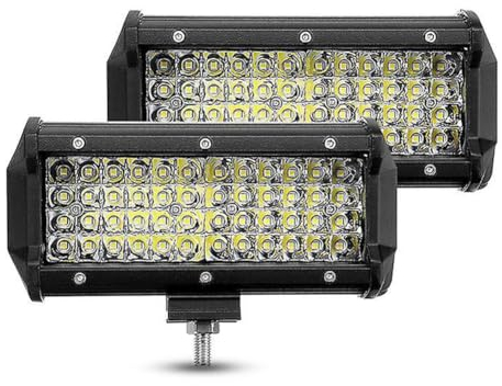 Boncak Scheinwerfer LED Arbeitsscheinwerfer 2x7 Zoll 288W 12v 24v,LED Zusatzscheinwerfer Rückfahrscheinwerfer Flutlicht Wasserdicht IP68 Traktor SUV Auto