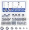 Lock Nuts, 180Pcs Hex Locknuts Assortment Kit, 304 Stainless Steel Metric Nylon Insert Lock Nuts Kit, 7 Size-M3 M4 M5 M6 M8 M10 M12 Hex Nut & Locknuts Set for Industrial & Home