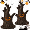 behone 2 Pezzi Ceppo di Albero Fantasma di Halloween,Ceppo d'albero con Luce a LED,Luce Notturna spettrale di Halloween,Luci del Ceppo di Albero di Halloween,Ornamenti Luminosi di Halloween