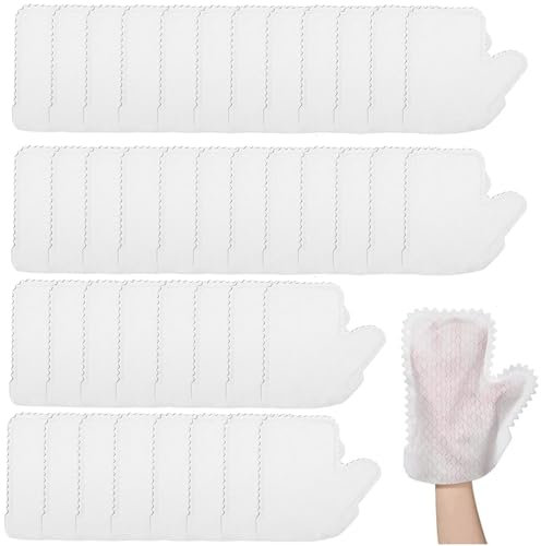 SKJAXF 40 Pcs Dust-Proof Gloves, Cleaning Gloves, Gloves Cleaning, Cleaning Gloves, Wet & Dry Microfiber Dishwashing Gloves, Multi-Purpose Washable Dusting Cleaning Gloves, Reusable Magic Dish Glove