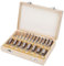 hsawbit 1/4 Inch Shank Straight Router Bit Set, 3/4/5/6/7/8/9/10/11/12/13/14/15/16/17/18/19/20/22/25mm (20PCS)