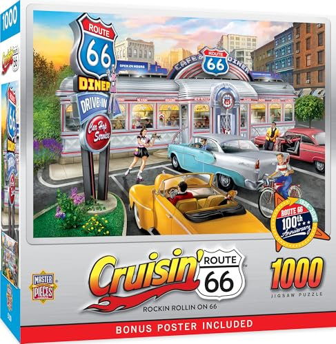 MasterPieces 1000 Piece Jigsaw Puzzle for Adults, Family, Or Youth - Rockin Rollin on 66-19.25x26.75