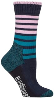 SockShop RHS Royal Horticultural Society Women's Socks - RHS x BlueGuard Soft Cotton Boot Socks Plain Striped for Gardening Size 4-8 in a 1 Pair Pack