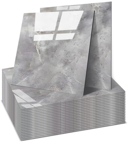 Adesivi per Piastrelle,OJTOJT Piastrelle da Parete in Buccia e Bastone 22 pezzi Piastrelle Adesive Cucina 30 x 30 cm Adesivi Murali Cucina per Pavimento per Cucina,Bagno,Camera da letto,Soggiorno (D)