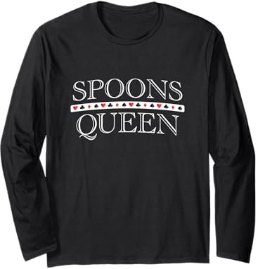 Spoons Queen, Card Game Player Woman Long Sleeve T-Shirt
