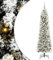 vidaXL Árbol de Navidad USB de - Decoración Slim y Moderna, con Nieve para un Ambiente Festivo en Interiores, espíritu navideño - Ahorra Espacio y Tiene Luces LED ambientales.