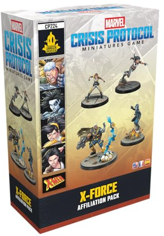 Asmodee, Marvel: Crisis Protocol – X-Force, Affiliation Pack, Tabletop | Tactical miniatures game in the Marvel universe for 2 players, 90-120 minutes, strategy game for ages 14+, multilingual