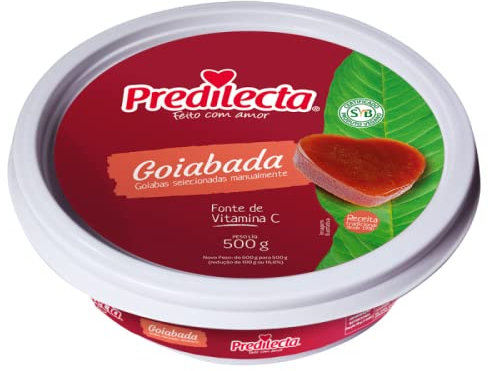 Predilecta - Dulce de Guayaba - Guava Paste - - Producto Brasilero - Ideal para Postres o Reposteria 600 Gramos