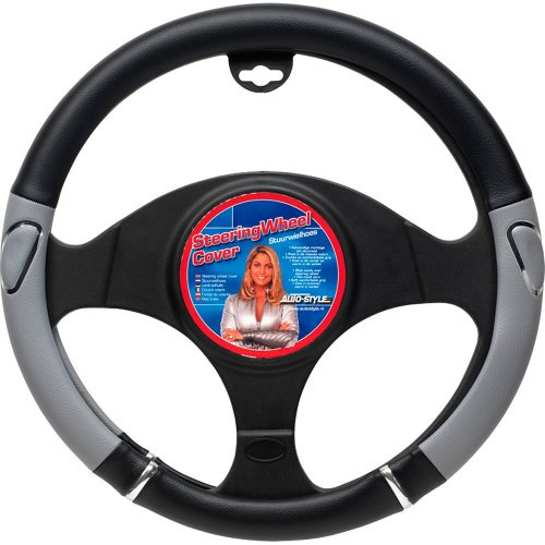 AUTO-STYLE AutoStyle Universelle Lenkradhülle - Schwarz/Grau/Chrom
