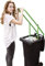 UPP Rubbish Press I Rubbish Compressor for Any Paper Bin, Organic, Yellow Bin or Waste Bin, 60 L, 120 L, 240 L, Waste Press Provides 50% More Space in The Wheelie Bin, Green, Standard