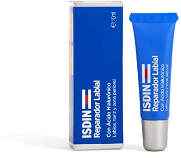ISDIN Reparador Labial Fluido, Protege y repara los labios, la nariz y la zona perioral, con ácido hialurónico, 10ml