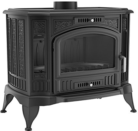 Kratki K9 - Sartén de hierro fundido Ø 150, 10 kW, calor tradicional, potencia óptima con madera frondosa estacional. Clase energética A, EEI 98,9. Elegancia atemporal