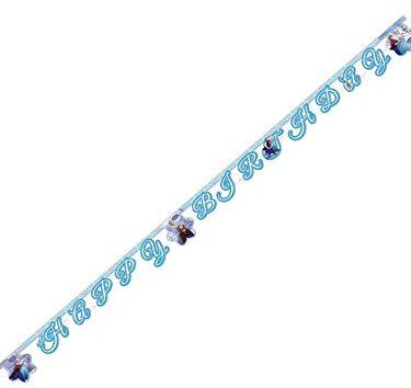 Disney 2 m Frozen Happy Birthday Banner in hellblau