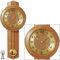 AMS Wanduhr 5165/4 mit Pendel Funk Massivholz Eiche Mineralglas