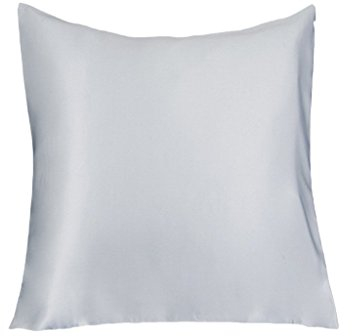 LULUSILK 19 Momme 100% Seide Kissenbezug Haar- und Hautpflege Kissenhülle knitterarm 1 Stück 80x80cm Silbergrau