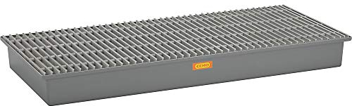 CEMO | GFK-Boden-Auffangwanne | 3 x 200-l-Fass | ohne Zulassung | mit GFK-Gitterrost.