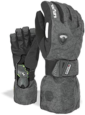 Level Fly - Snowboard Handschuhe, Thermohandschuhe Winter Herren mit Verstellbarem Riemen und Stulpe, Ski- und Winterhandschuhe Herren Wasserdicht, Atmungsaktiv für Snowboard und Skifahren - 1 Paar