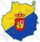 GRAN CANARIA Karten-Flagge, KANARISCHE INSELN Spanien, Kanarische Inseln Spanisch100mm Auto & Motorrad Aufkleber, Vinyl Sticker