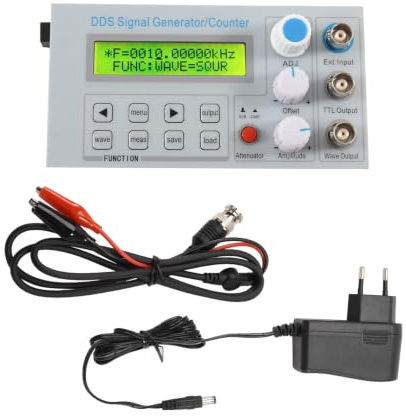 Aundhegrtt Generador de Señal de Función DDS SGP1002S 2MHz, Medidor de Frecuencia de Generador de Señal de Función DDS, Enchufe UE.