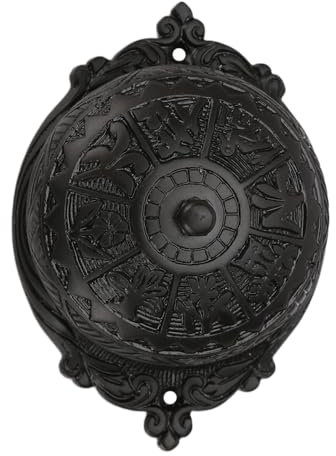 A29 Twist Hand-Turn Solid Brass Wireless Mechanical Doorbell Chime in Oil Rubbed Bronze Finish Vintage Decorative Antique Victorian Door Bell with Easy Installation