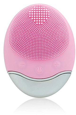 Spazzola detergente viso, Sonic Detergente viso e massaggiatore Detergente viso impermeabile e silicone, Sistema di pulizia del masager elettrico per la cura della pelle di pulizia profonda (Rosa)