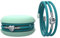 Macaron TOOLATE Bracciale Charm Macaron Donna in Caucciù con Simbolo, Charm Cuore Stella Quadrifoglio, Confezione Pasticcino - Made in Italy