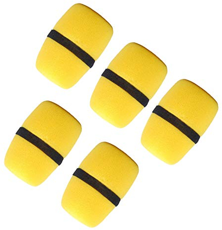 Vogueing Tool Handheld Microphone Windscreen Microphone Cover Foam 35MM Stage Mic Pop Filter Windshield Muffler Yellow (Pack of 5)