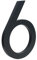HASWARE Número de casa flotante de 6 pulgadas (15 cm) Números de puerta con estilo Placa del alfabeto Números de dirección de casa de la calle (7, Negro)