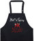 EXPRESS-STICKEREI Lustige Schürze: HOT&SPICY and the food is good too Grillschürze für Männer Kochschürze verstellbar mit Tasche Küchen Schürze Herren - BBQ Geschenk Geburtstag Grillmeister