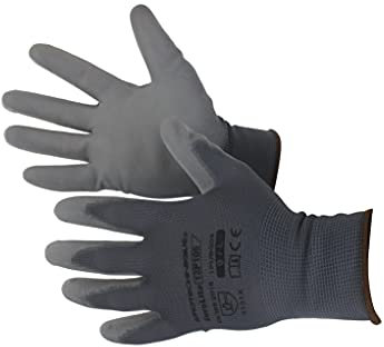 GREENSTAR - Gants Atelier - Gants de Travail en Polyester et Polyuréthane - Pour Travaux Précis, Manipulation de Composants Gras - Taille 10/XL - Normes CE EN420 et EN388:2016 - 3131X