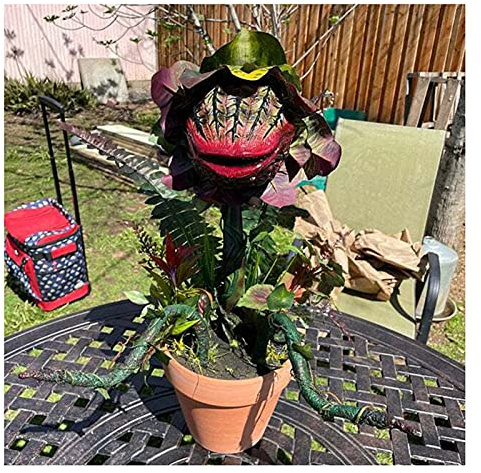 zhaoying Piranha Blumen-Replik Film Requisiten Hof Harz Ornamente, Little Shop of Horrors Halloween Dekoration