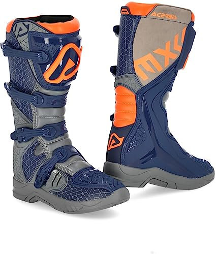 Acerbis X-Team Boot, Botas Unisex Adulto, Azul/Gris, 45 EU