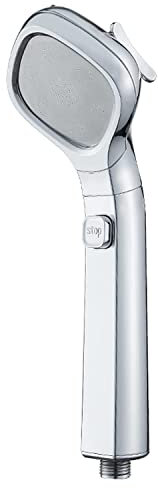 cbincn Premium Quality Detachable Pressurized Shower Head, Handheld High Pressure Water Saving Showerheads with 4 Modes, High Pressure Shower Heads with One-Button Water Stop Switch, Silver