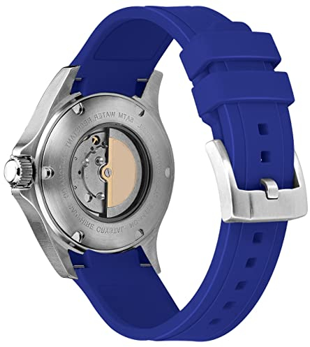 Kai Tian Klasse 20mm Edel Gebogenes Band Gummi Uhrenarmband Passend Uhren Armband für Herren Damen Blau