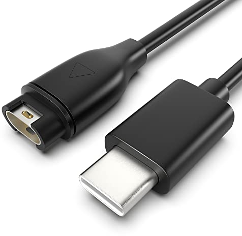 1M Cavo di ricarica caricabatterie USB tipo C per Garmin Fenix 5 5S 5X 6 6S 6X Plus Pro 7 7S 7X Series,Forerunner 945 45 45S 745 235 Approach S10 S40 S60 G12 S12 S42,Vívoactive 3 4 4S,Instinct,Venu