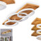 HOFSTEIN LED Deckenleuchte Pompu, moderne Deckenlampe aus Metall/Holz/Kunststoff in Natur/Weiß, 97 cm, dimmbar über Lichtschalter, 4700 Lumen, 3000 Kelvin, 1 x LED 40 Watt (inkl.)