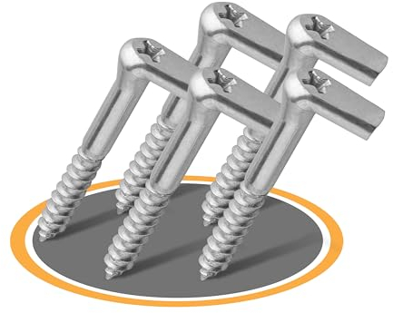 HENK Schraubhaken mit Kreutzschlitz 10 St. | Wandhaken zum schrauben | Haken zum schrauben | Hakenschraube galvanisch verzinkt | Wandhaken | Drehhaken | Hohe Tragkraft 5,25 (100 mm)