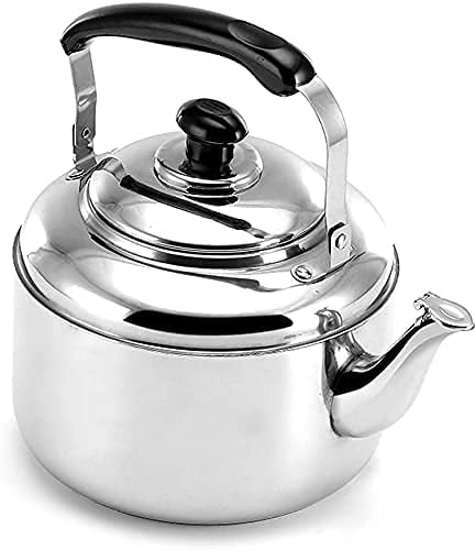 HHUARI Bollitori da tè con Fischietto Piano Cottura 2-10L Bollitori da Campeggio Teiera in Acciaio Inossidabile Manico ergonomico Teiera di Grande capacità Adatto per Cucina Domestica e Hotel The New
